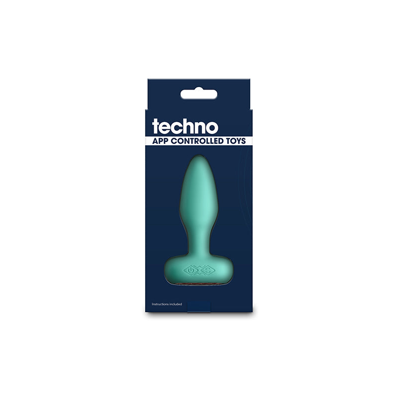 Techno Prism  10.9 cm USB-R Vibrating Butt Plug with App Control - Teal