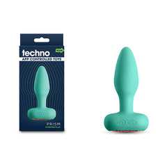 Techno Prism  10.9 cm USB-R Vibrating Butt Plug with App Control - Teal