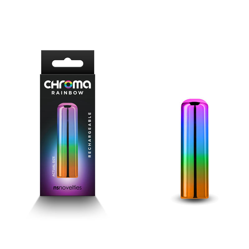 Chroma Rainbow 6.8 cm USB Rechargeable Slimline Bullet Vibrator - SMALL