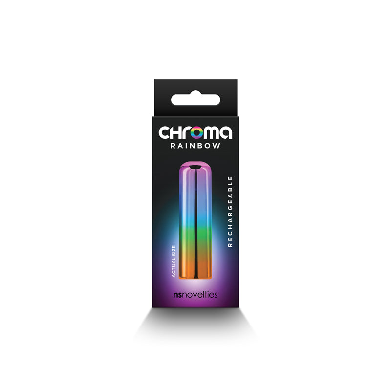 Chroma Rainbow 6.8 cm USB Rechargeable Slimline Bullet Vibrator - SMALL