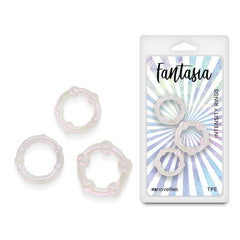 Fantasia - Intensity Rings - Pearl - Pearlescent Beaded Cock Rings - Set of 3 Sizes
