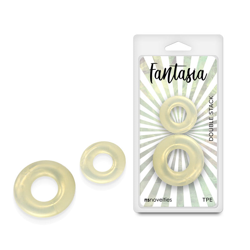 Fantasia - Double Stack - Amber - Amber Cock Rings - Set of 2 Sizes
