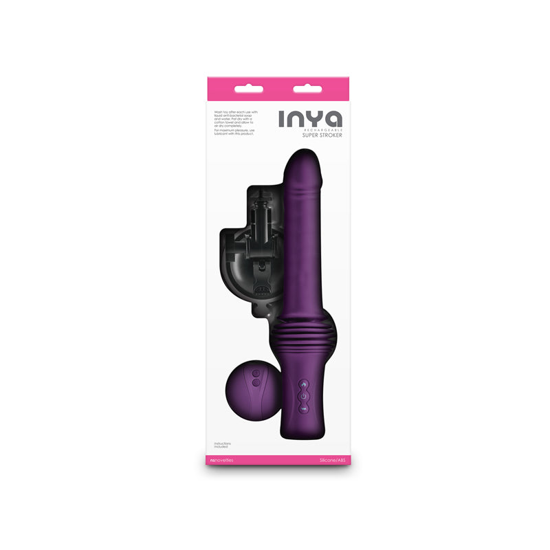 INYA Super Stroker 7 inch Thrusting Vibrator with Remote - Purple