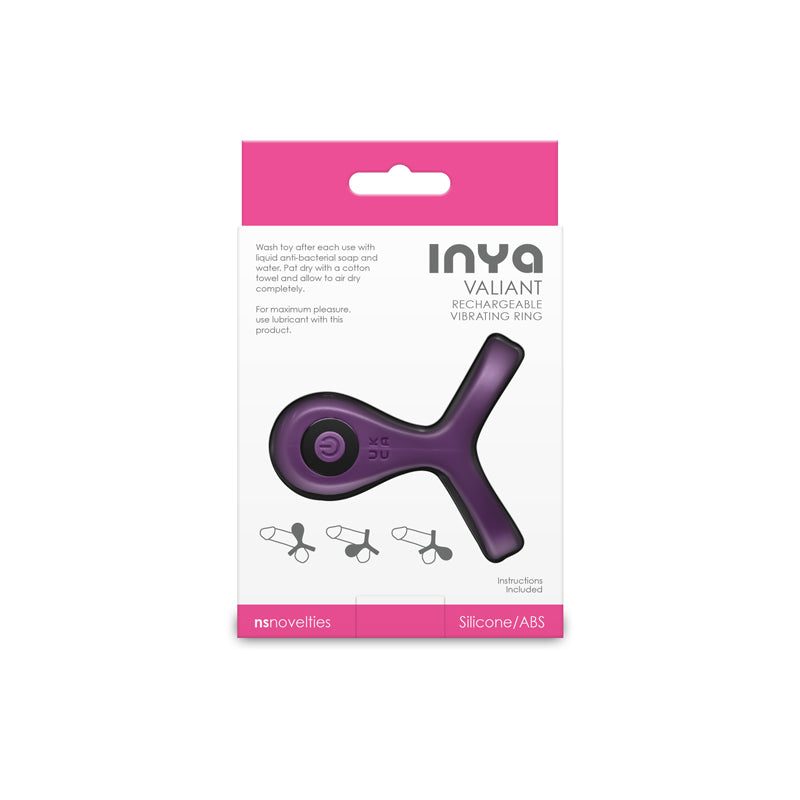 INYA Valiant - Berry -  USB Rechargeable Vibrating Cock Ring