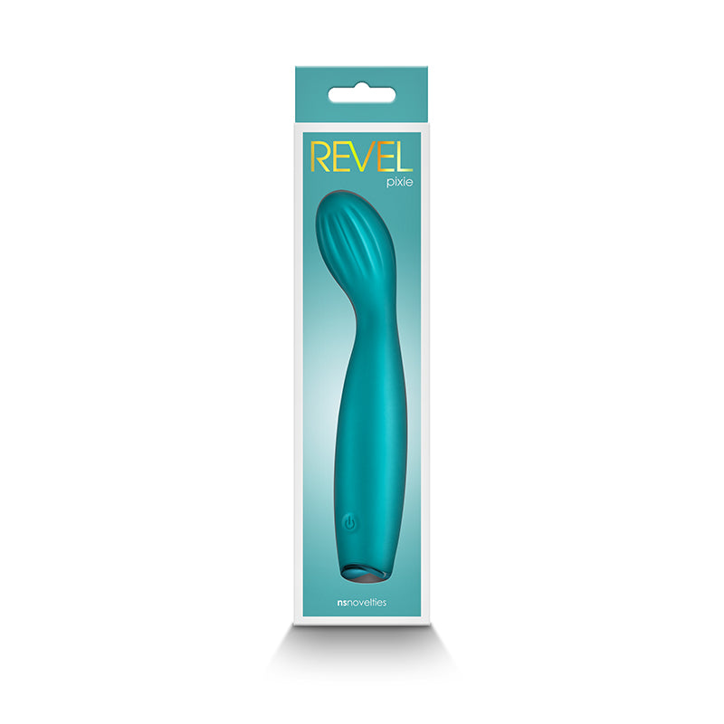 Revel Pixie 17.3 cm USB Rechargeable G Spot Vibrator - Teal