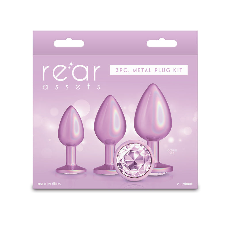 Rear Assets Trainer Kit - Iridescent  - Iridescent  Metallic Butt Plugs - Set of 3 Sizes
