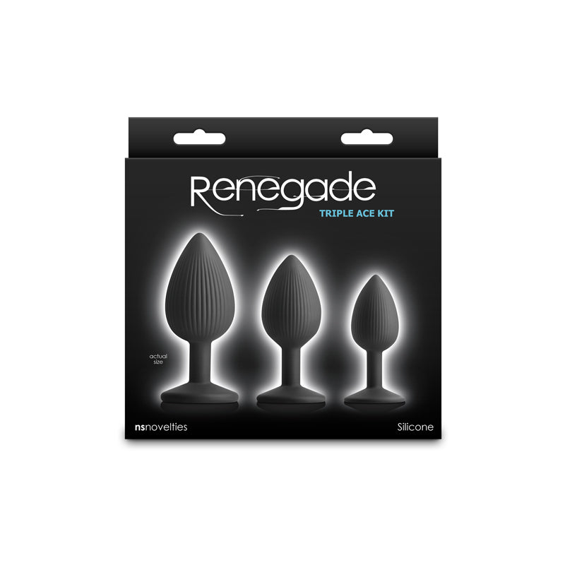 Renegade Triple Ace Kit -  -  Butt Plugs - Set of 3 Sizes