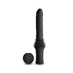 Renegade Super Stroker 17cm Thrusting Vibrator - Black