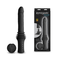 Renegade Super Stroker 17cm Thrusting Vibrator - Black