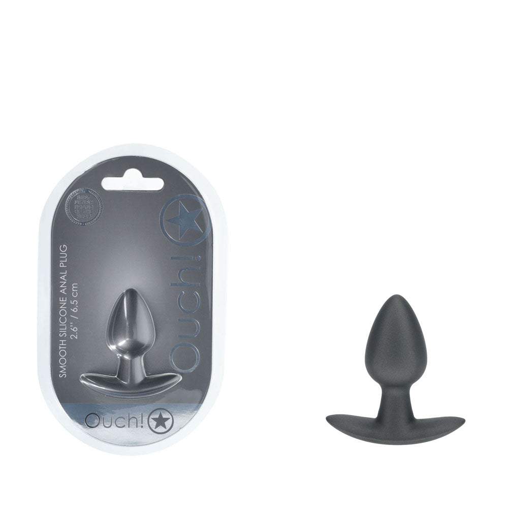 OUCH! Gun Metal Grey 6.5 cm Small Butt Plug