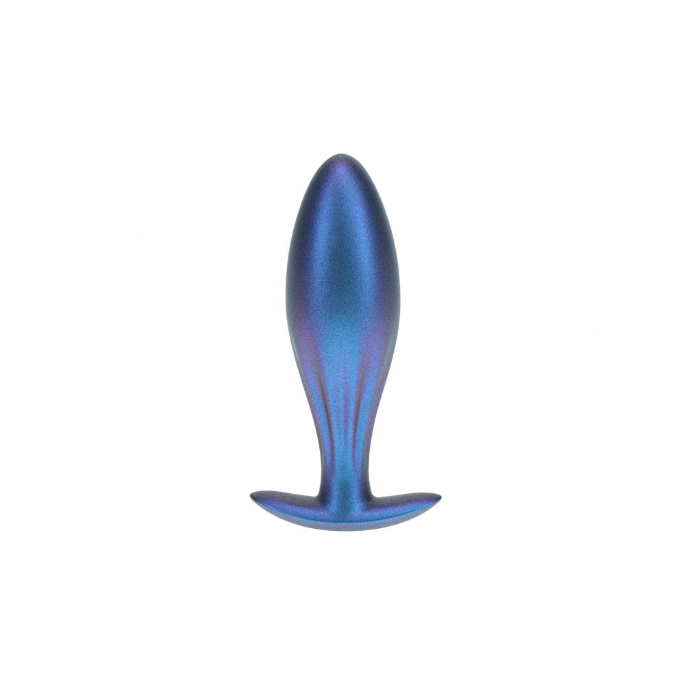 OUCH! Oval 11.7 cm Blue Metallic Butt Plug