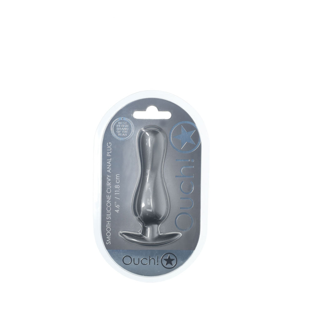 OUCH! Curvy 11.7 cm Gun Metal Grey Butt Plug