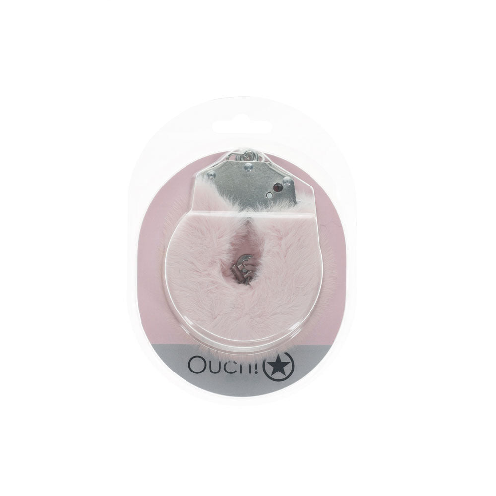 OUCH! Heavy-Duty Fluffy Cuffs - Pink Powder