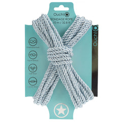 OUCH! Bondage Rope - 10 M - Powder  - Powder  Nylon Bondage Rope - 10 metre Length