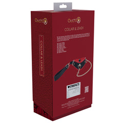 OUCH! Milan Collection Collar with Leash - Black