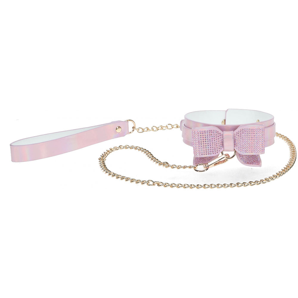 OUCH! Paris Collection Collar with Leash - Pink