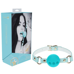 OUCH! Paris Collection Silicone Ball Gag - Blue