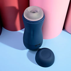 Playboy Pleasure GUSTO Sucking and Vibrating Stroker - Blue