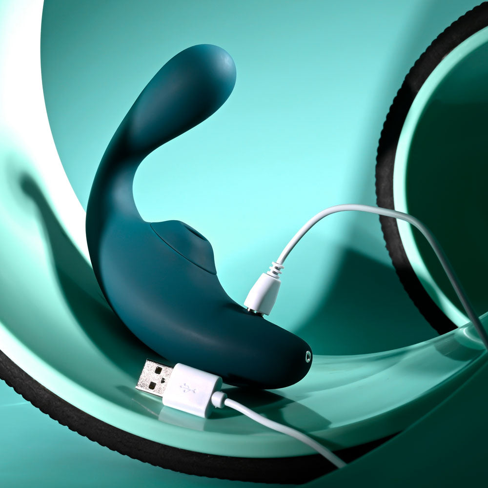 Playboy Pleasures CHARMER Clit Sucking Stimulator - Blue