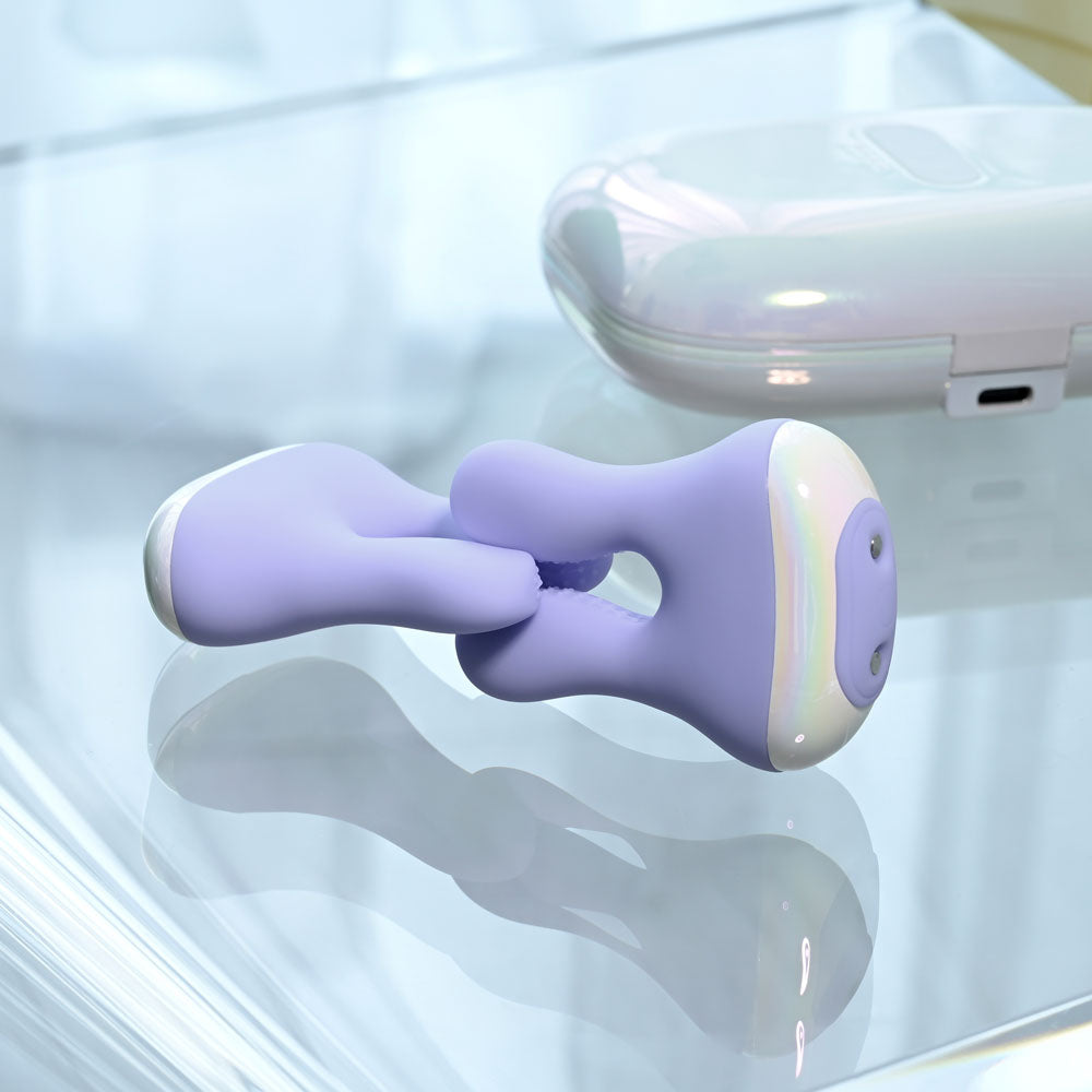 Playboy Pleasure IN A PINCH -  Rechargeable Vibrating Nipple Clamps with Charging Carry Case