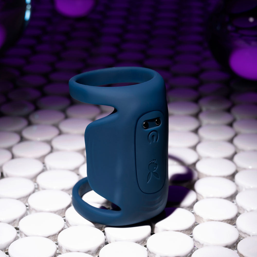 Playboy Pleasure The JET PACK - Dark Rechargeable Vibrating Penis Harness