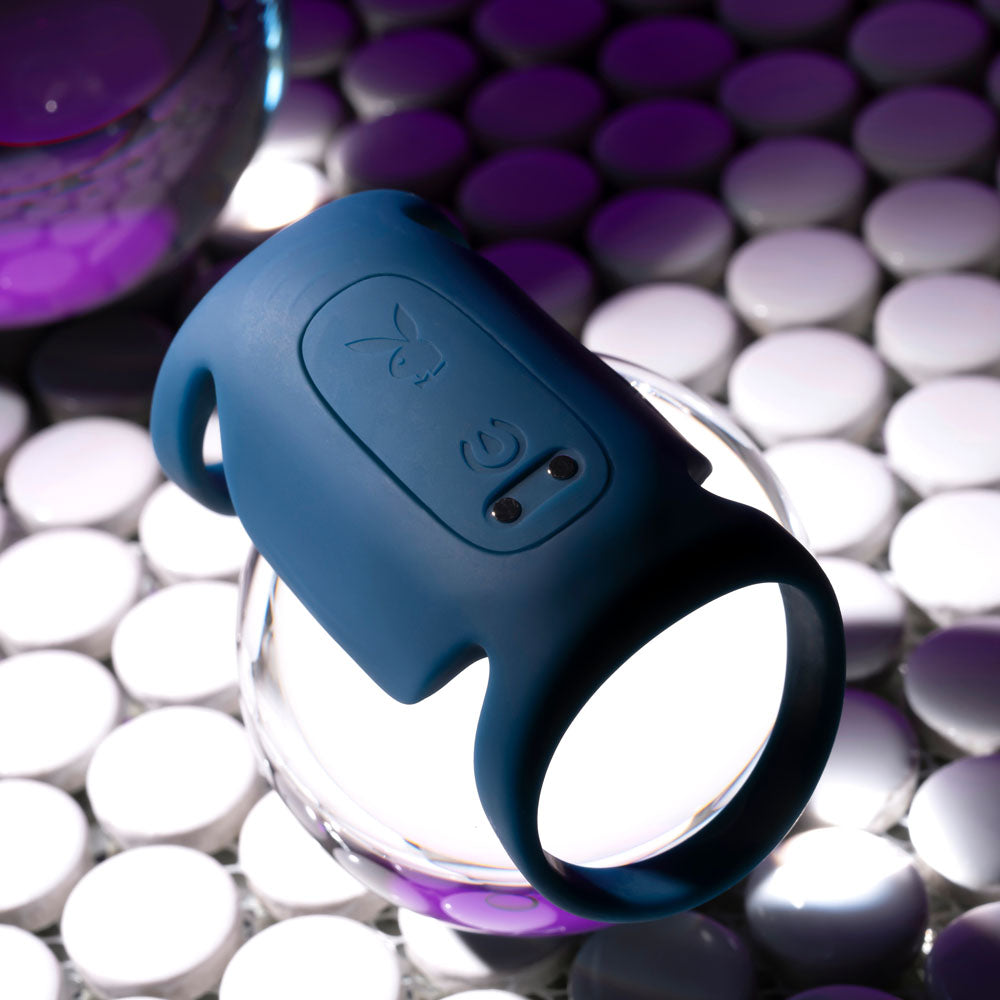 Playboy Pleasure The JET PACK - Dark Rechargeable Vibrating Penis Harness