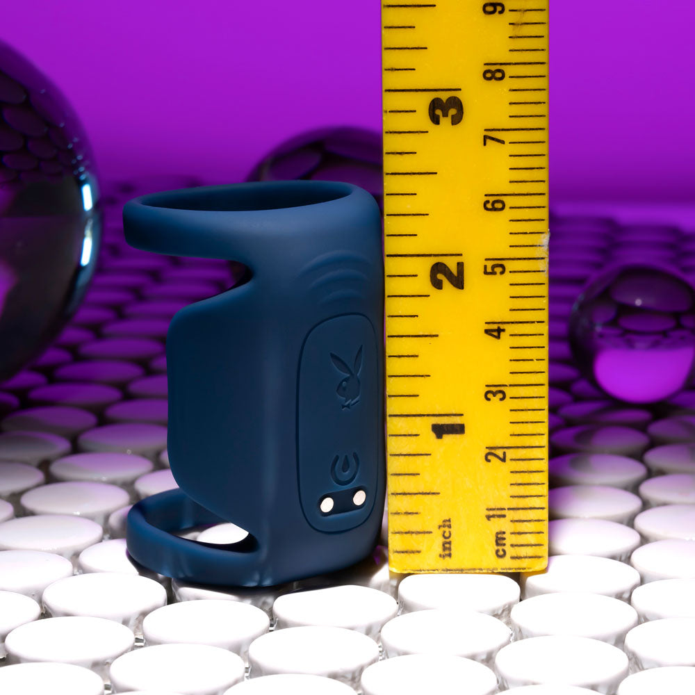 Playboy Pleasure The JET PACK - Dark Rechargeable Vibrating Penis Harness