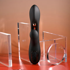 Playboy Pleasure AUREUS 22.7 cm USB Rabbit Vibrator with Flicker - Black