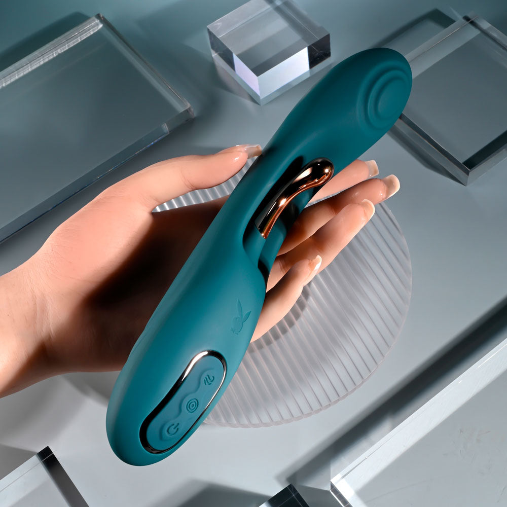 Playboy Pleasure AURELIE -  22.7 cm USB Rechargeable Vibrator with Internal Flicker