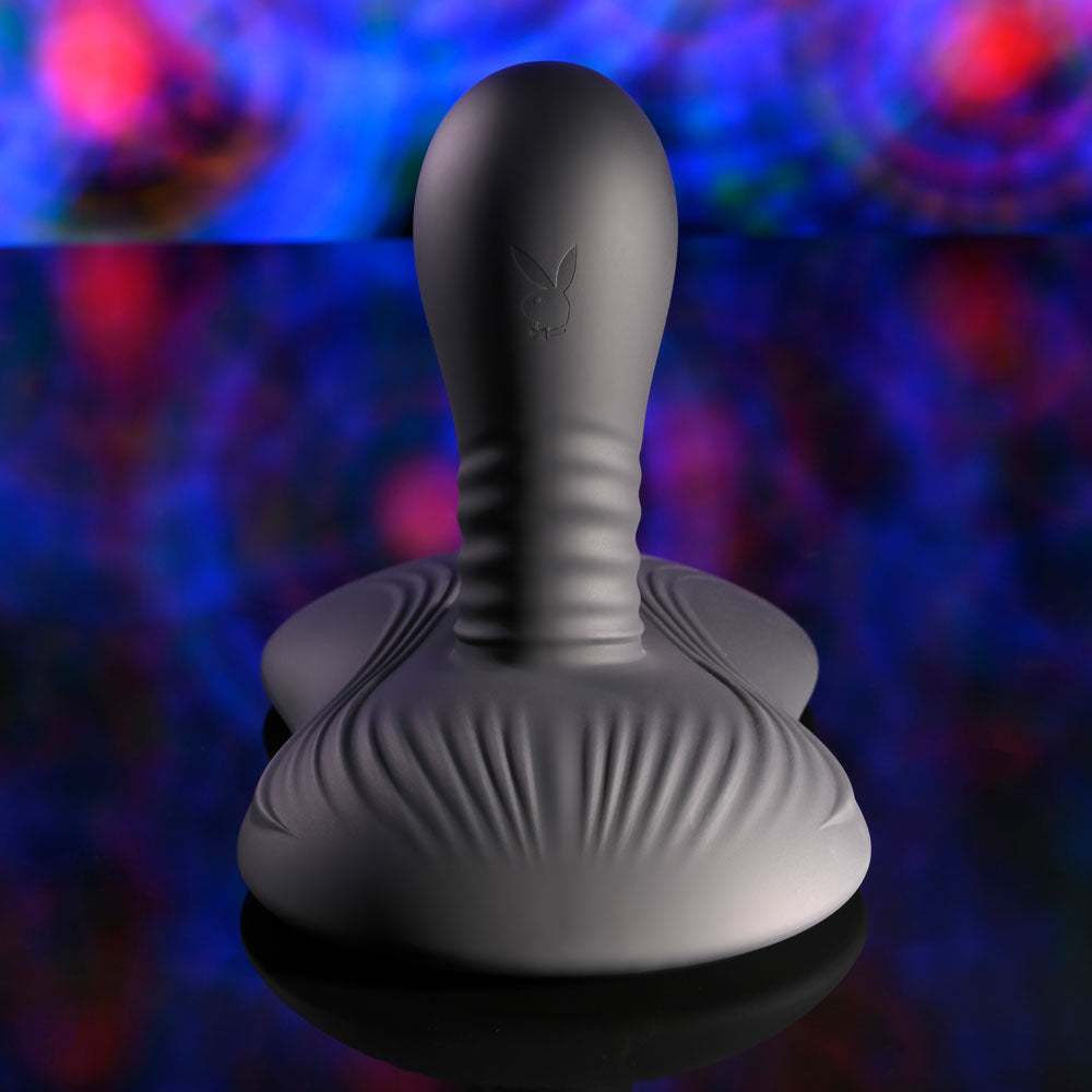 Playboy Pleasure SITTIN & SPINNIN -  USB Rechargeable Spinning Vibrator & Grinder Pad with Remote