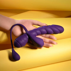 Playboy Pleasure TWISTED PLAYGROUND - Purple USB Rechargeable Vibrator and Cock Ring Kit
