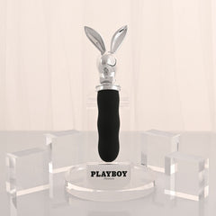 Playboy Pleasure BUNNY ON THE GO - Black/Chrome 18.6 cm USB-C Rechargeable Vibrator
