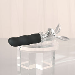Playboy Pleasure BUNNY ON THE GO - Black/Chrome 18.6 cm USB-C Rechargeable Vibrator