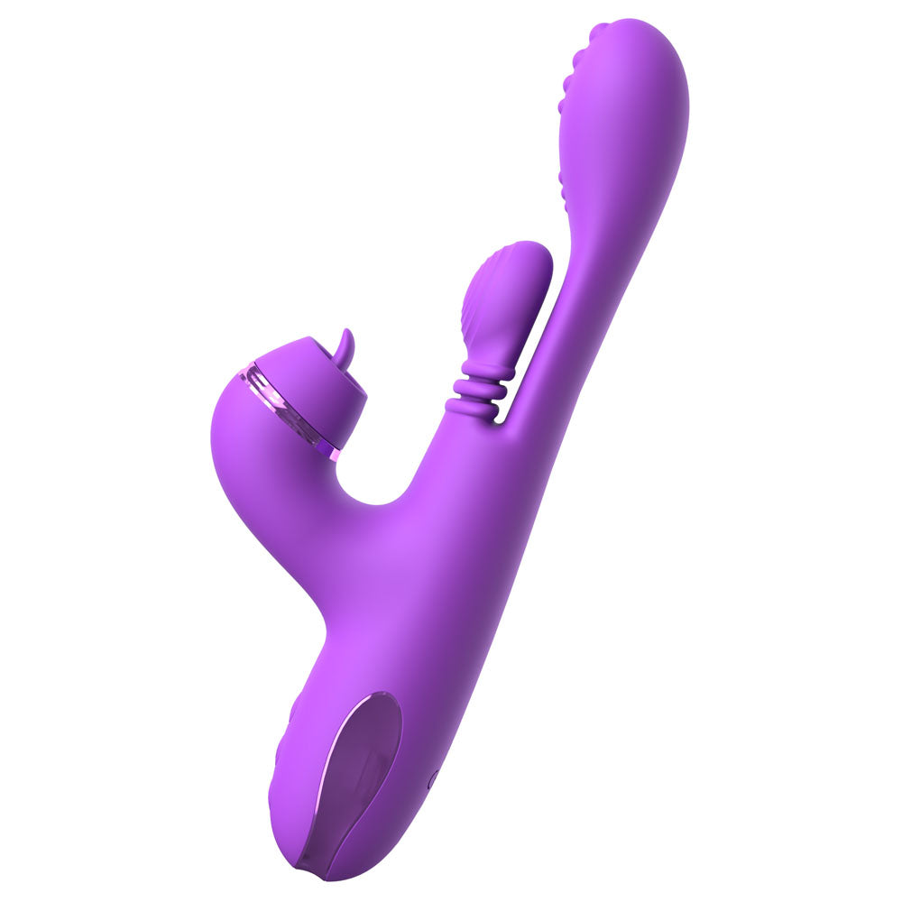 Inti-Motion Pulse Pro 24 cm USB Rechargeable Swirling & Flicking Rabbit Vibrator