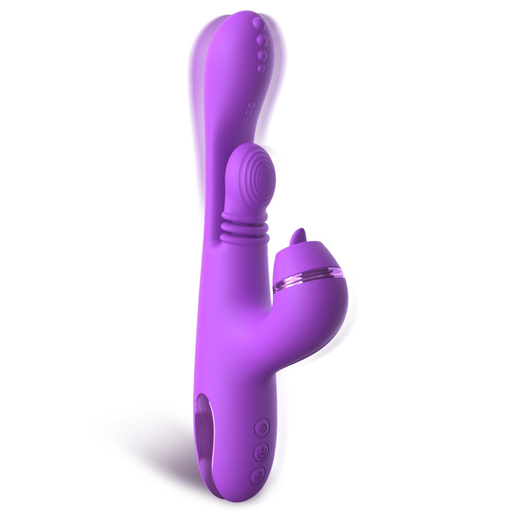 Inti-Motion Pulse Pro 24 cm USB Rechargeable Swirling & Flicking Rabbit Vibrator