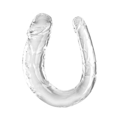 King Cock 13 inch Clear Double Trouble Dildo - Small Clear
