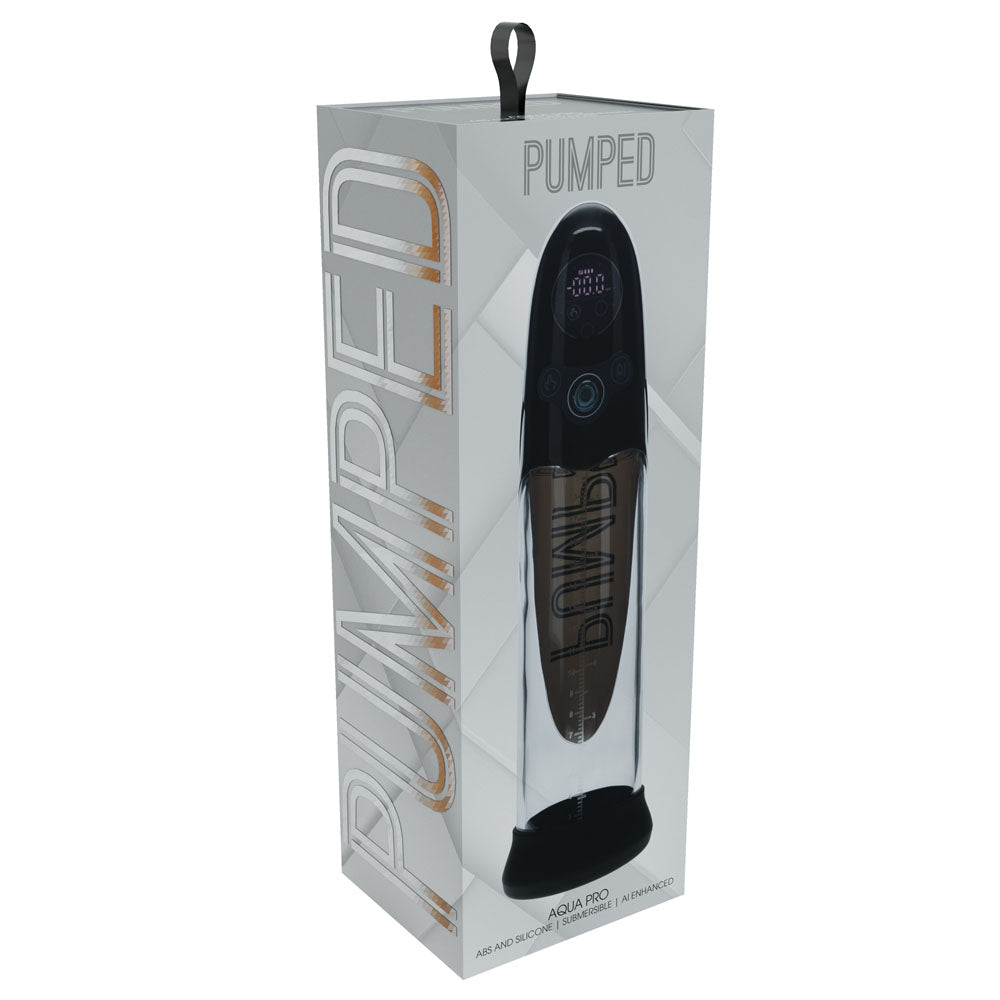 PUMPED Aqua-Pro Automatic &  AI-Enabled Submersible Penis Pump - Black