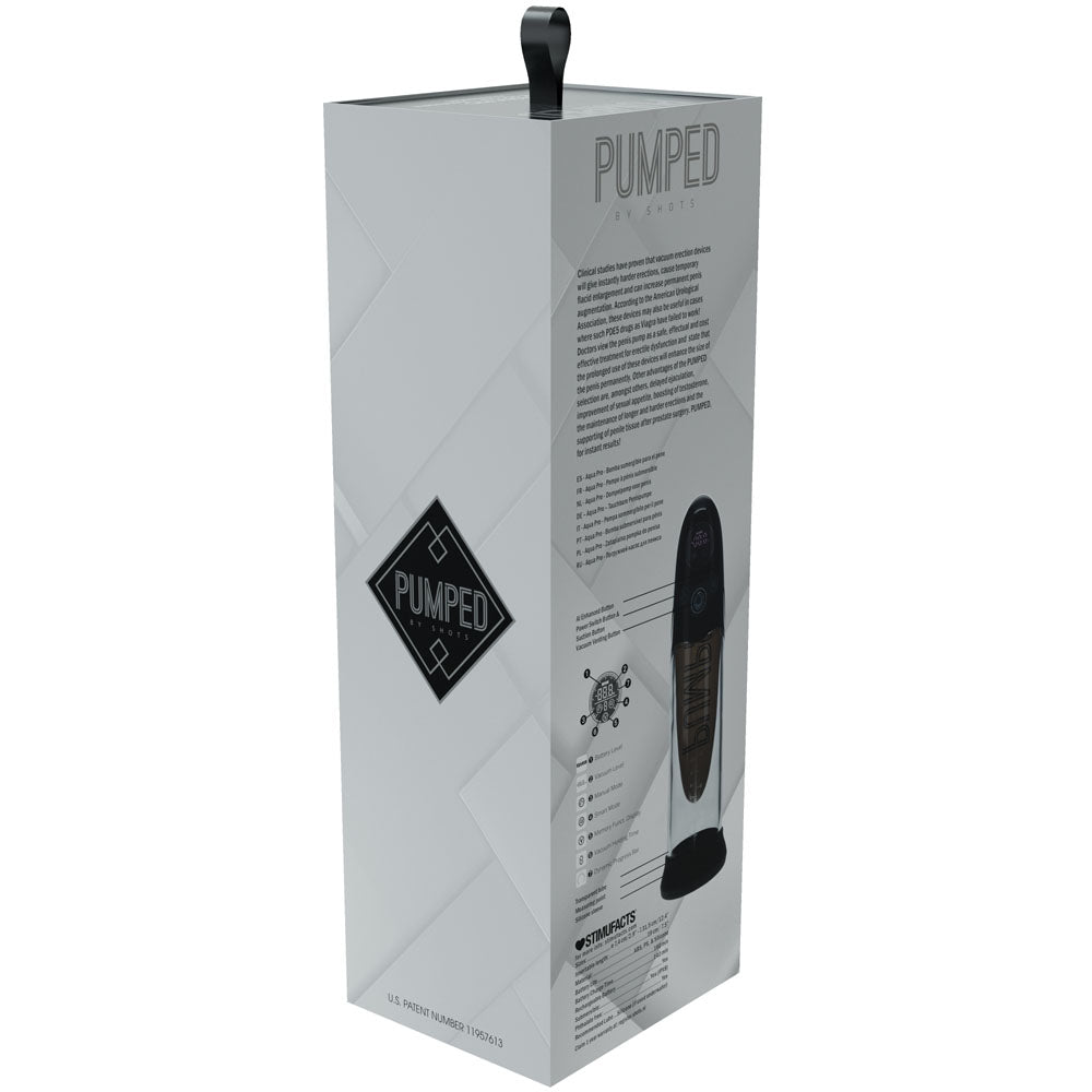 PUMPED Aqua-Pro Automatic &  AI-Enabled Submersible Penis Pump - Black