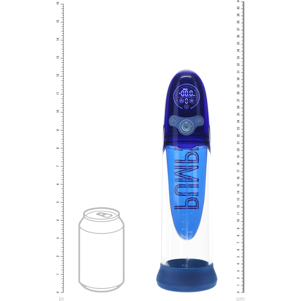 PUMPED Aqua-Pro Automatic &  AI-Enabled Submersible Penis Pump - Blue