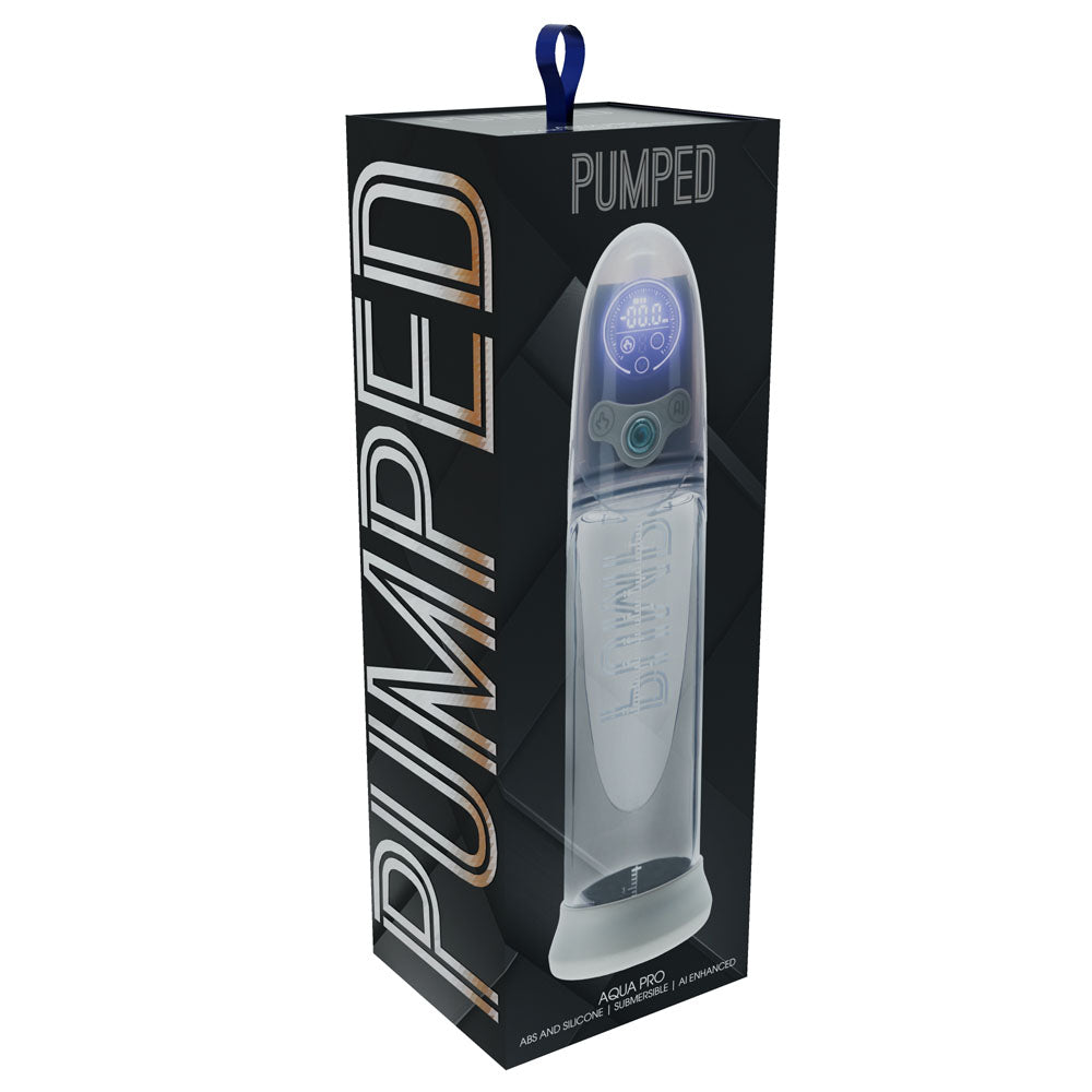 PUMPED Aqua-Pro Automatic &  AI-Enabled Submersible Penis Pump - Grey