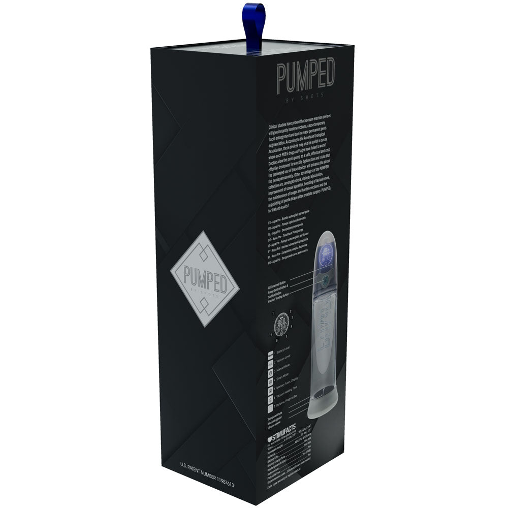 PUMPED Aqua-Pro Automatic &  AI-Enabled Submersible Penis Pump - Grey