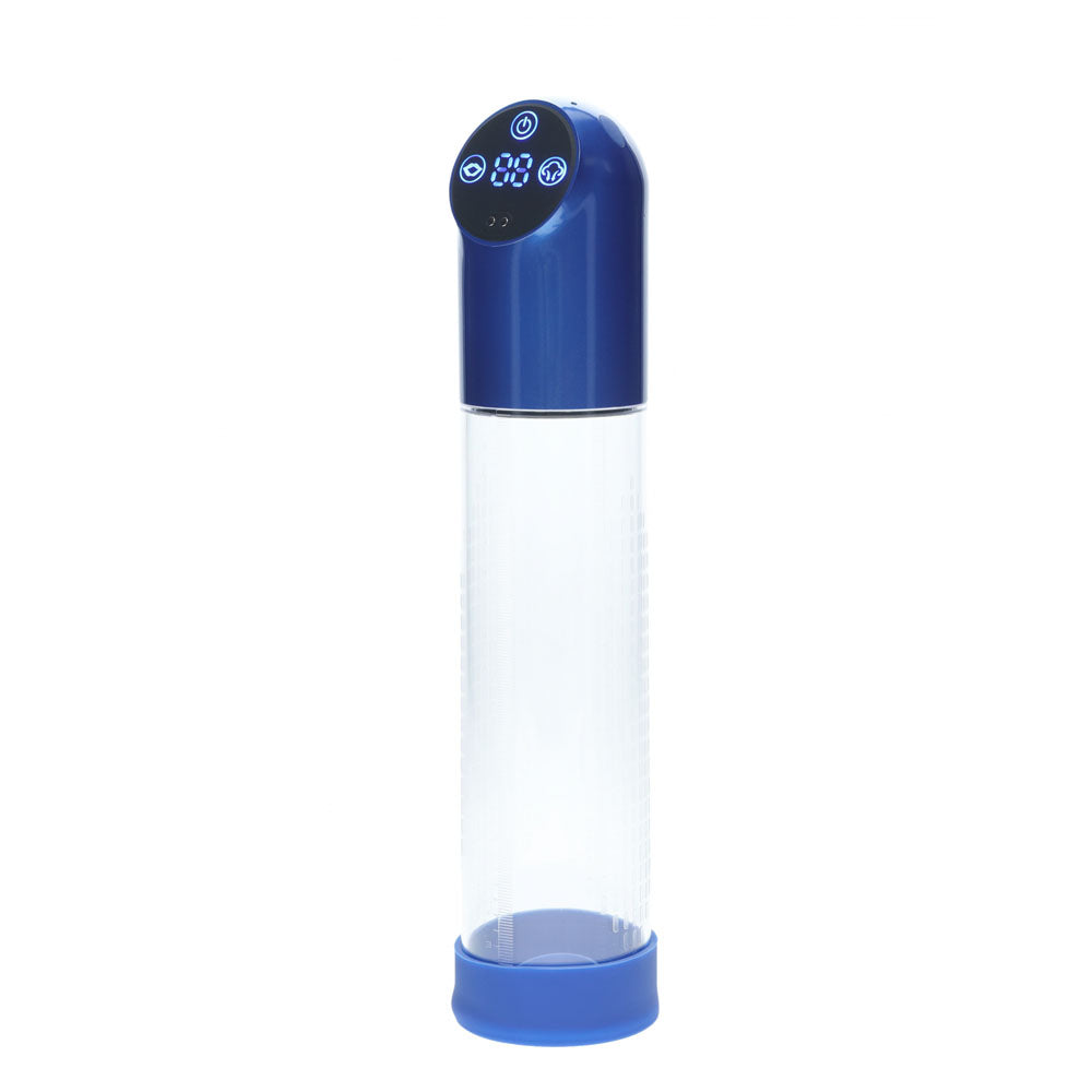 PUMPED  Waterproof Automatic USB Rechargeable Penis Pump - Blue/Clear