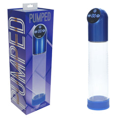 PUMPED  Waterproof Automatic USB Rechargeable Penis Pump - Blue/Clear