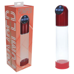 PUMPED USB Rechargeable Automatic Penis Pump - Red/Clear