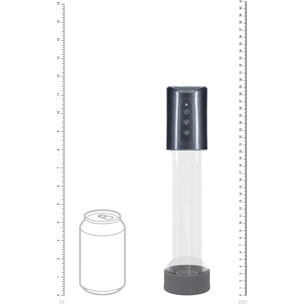 PUMPED Hyper-pump Automatic USB Rechargeable Penis Pump - Gunmetal Grey