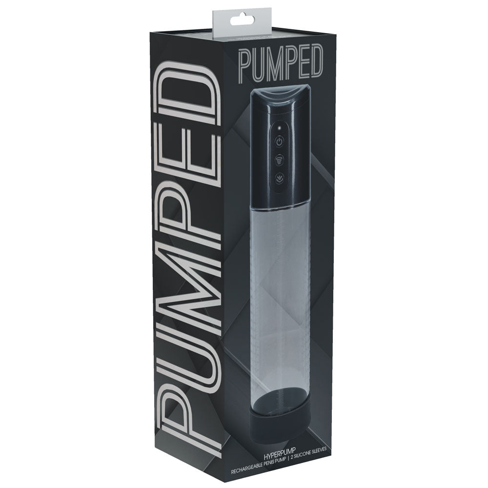 PUMPED Hyper-pump Automatic USB Rechargeable Penis Pump - Gunmetal Grey