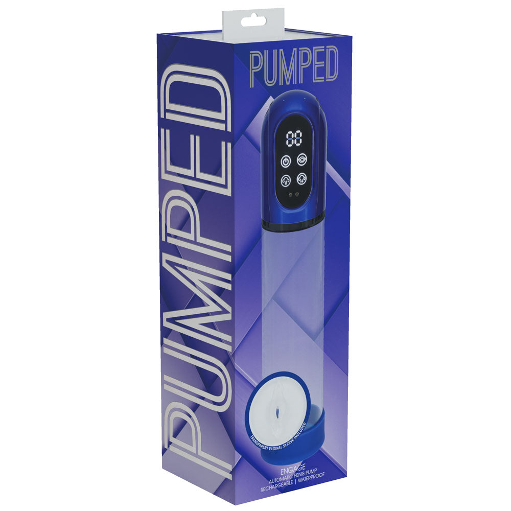 PUMPED Engage Automatic USB Rechargeable Penis Pump - Metallic