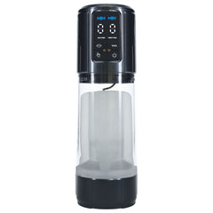 PUMPED Ultra-Lift Rechargeable Automatic Masturbator - Gunmetal Grey/Clear