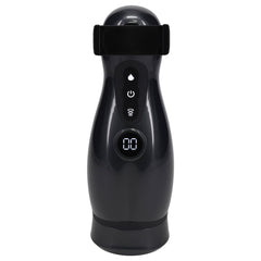 PUMPED Virtuo Rechargeable Sucking & Vibrating Auto Masturbator - Gunmetal Grey/Clear