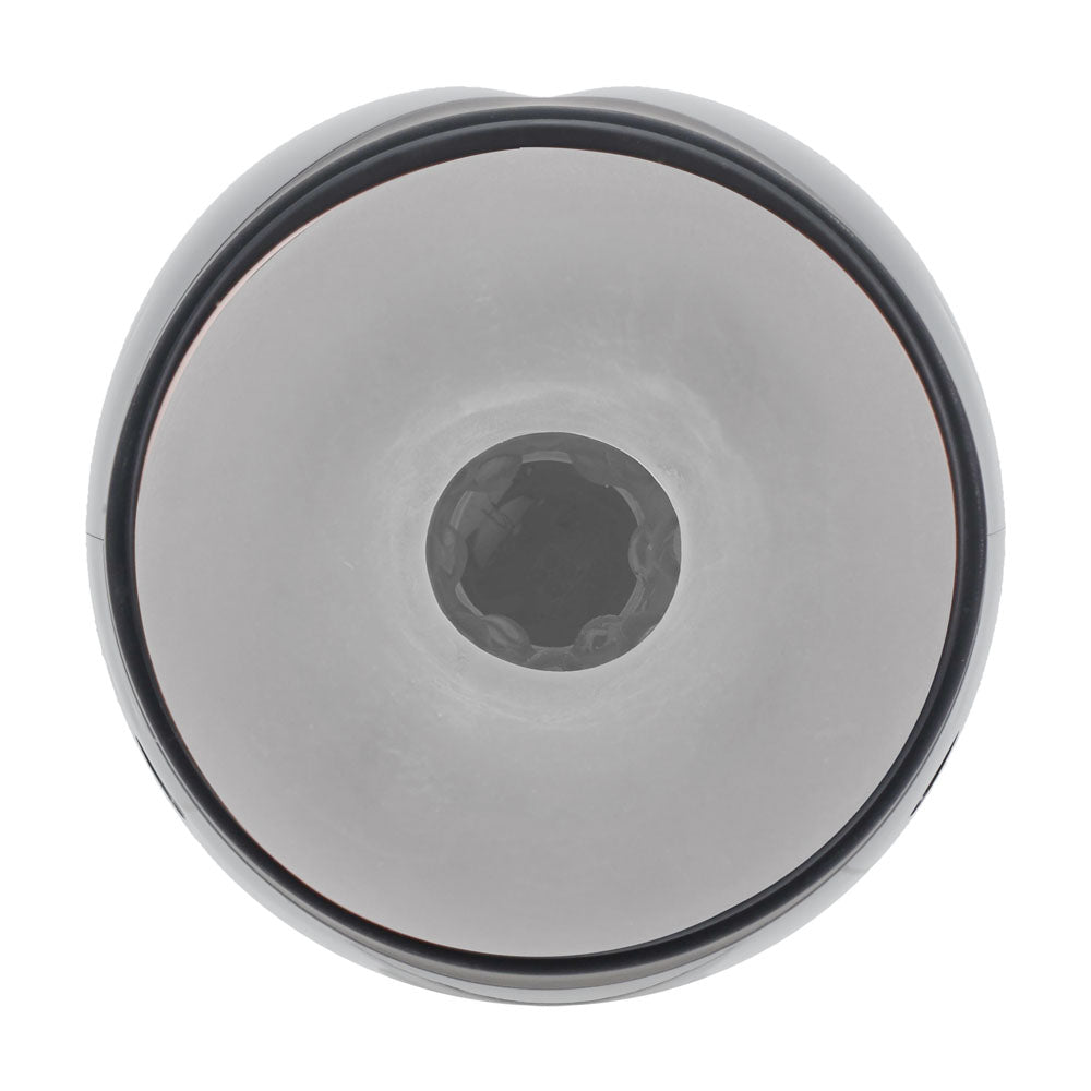 PUMPED Virtuo Rechargeable Sucking & Vibrating Auto Masturbator - Gunmetal Grey/Clear